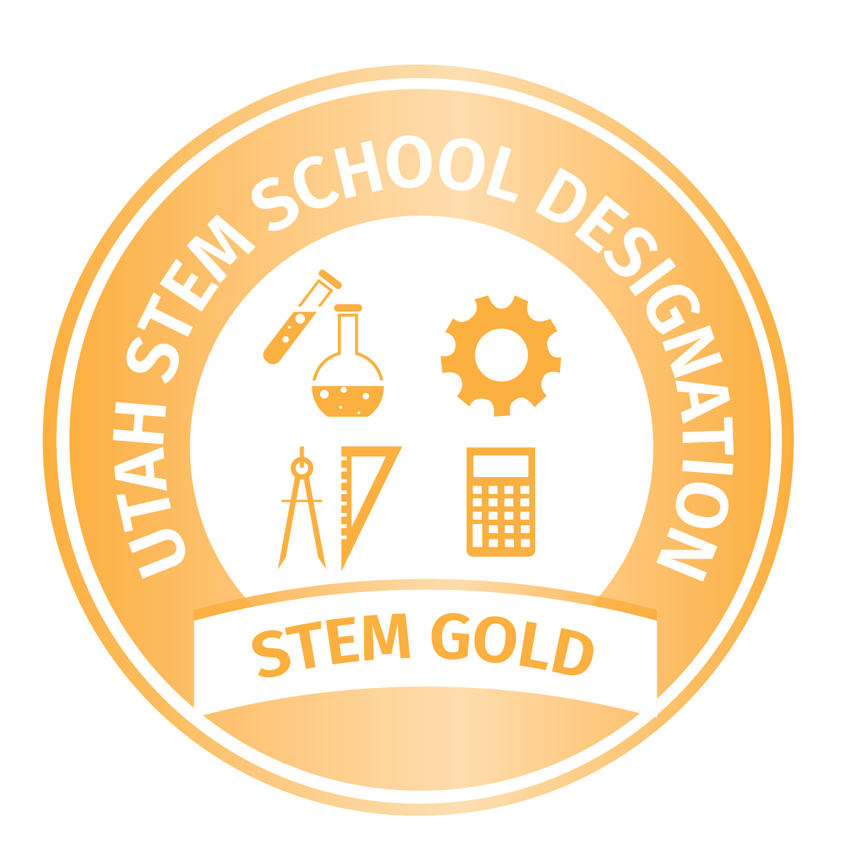 Gold Stem School designation medallion.